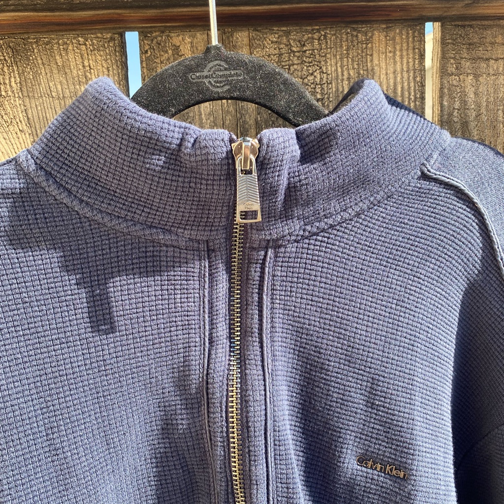 Calvin Klein Classic 100% Cotton Long Sleeve Thermal With Zipper